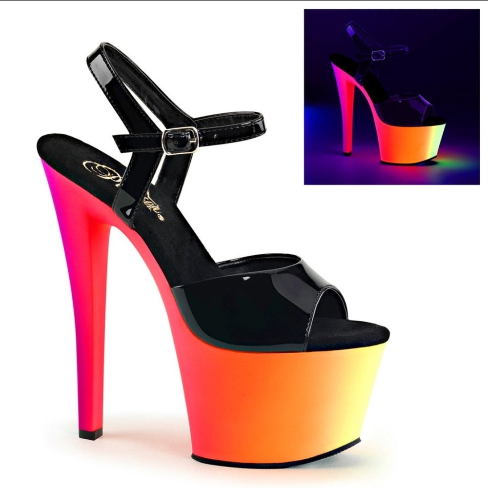 Pleaser RAINBOW-309UV Platform Heels
